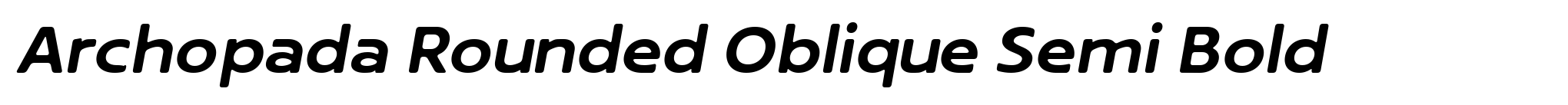 Archopada Rounded Oblique Semi Bold image